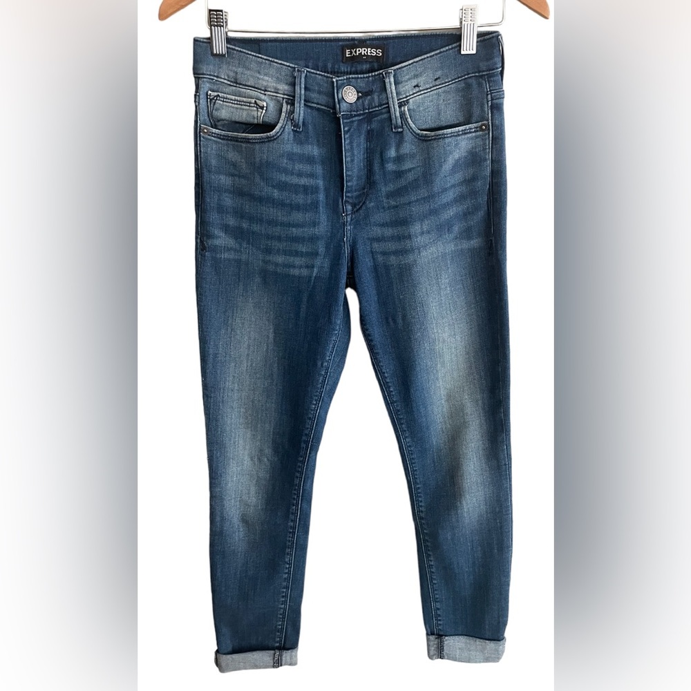 Express: Mid Rise Blue Denim Jeans